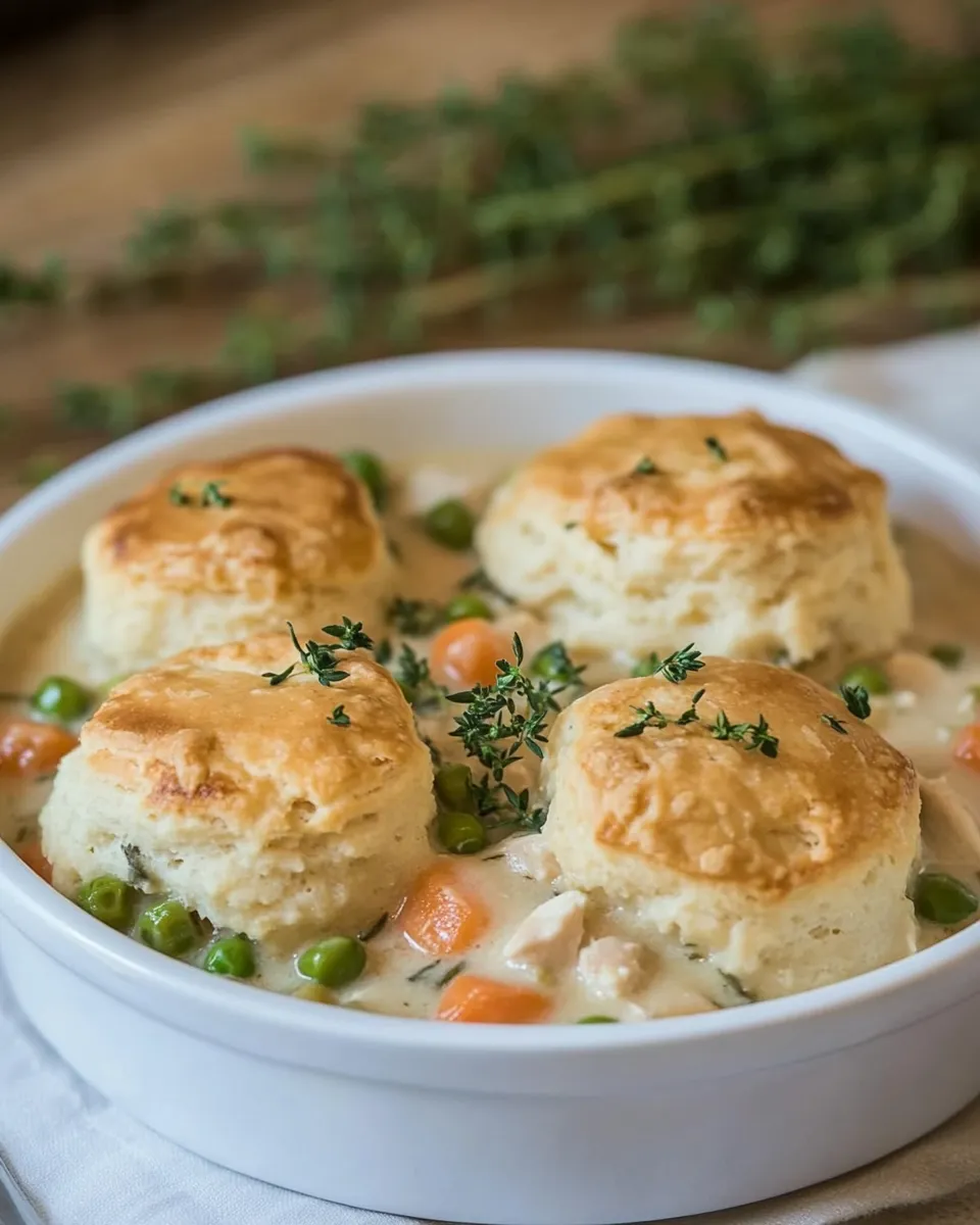 Easy Chicken Pot Pie Biscuit Skillet recipe photo