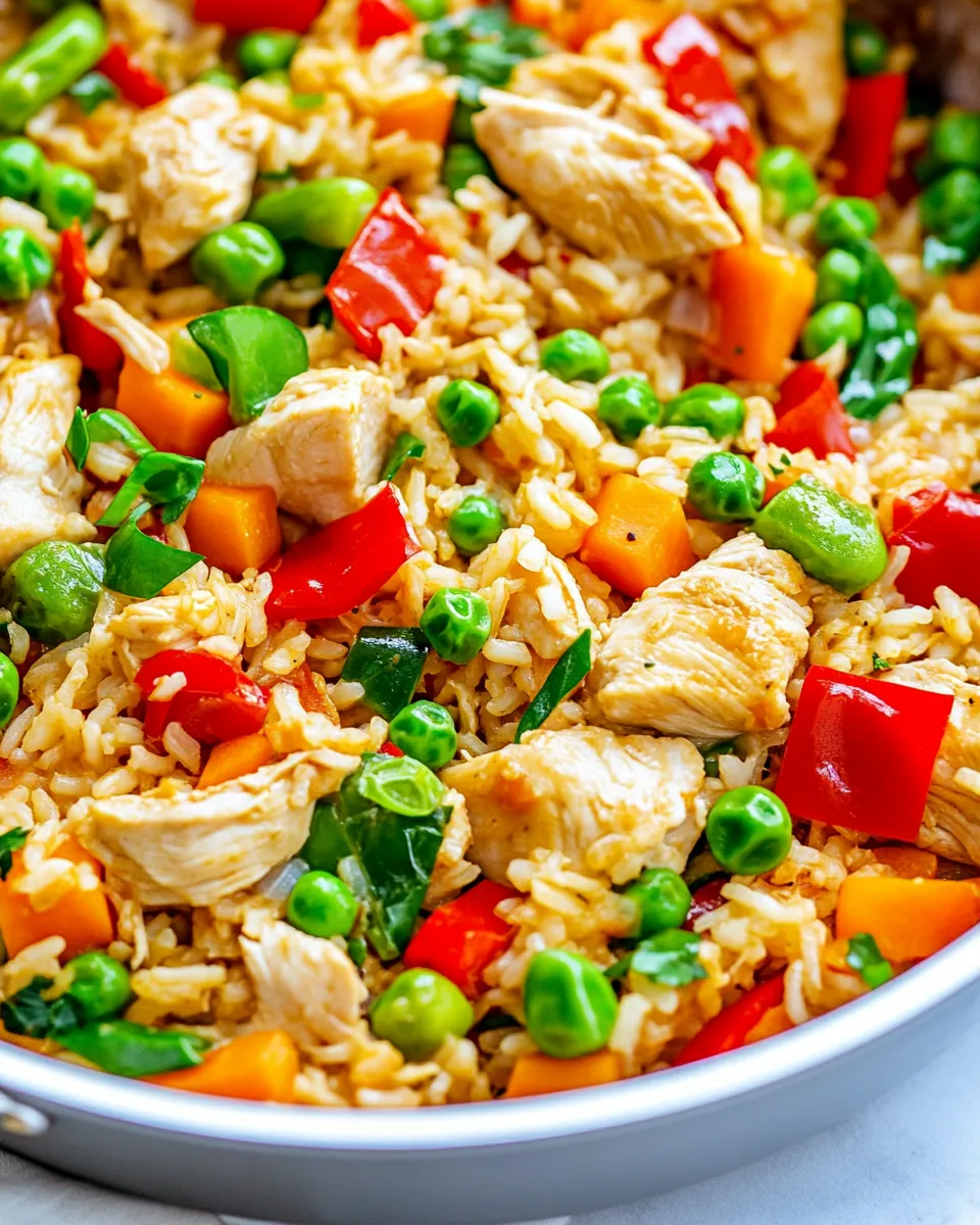 Classic Chicken, Rice, and Vegetable Skillet image