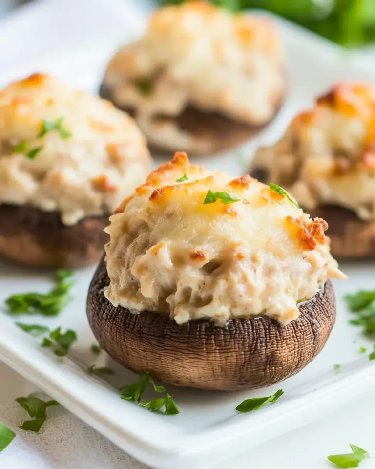 Homemade Chicken Stuffed Mushrooms Recipe photo