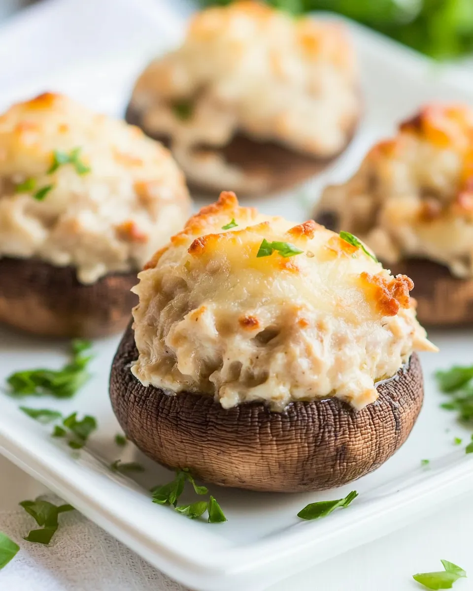 Homemade Chicken Stuffed Mushrooms Recipe photo
