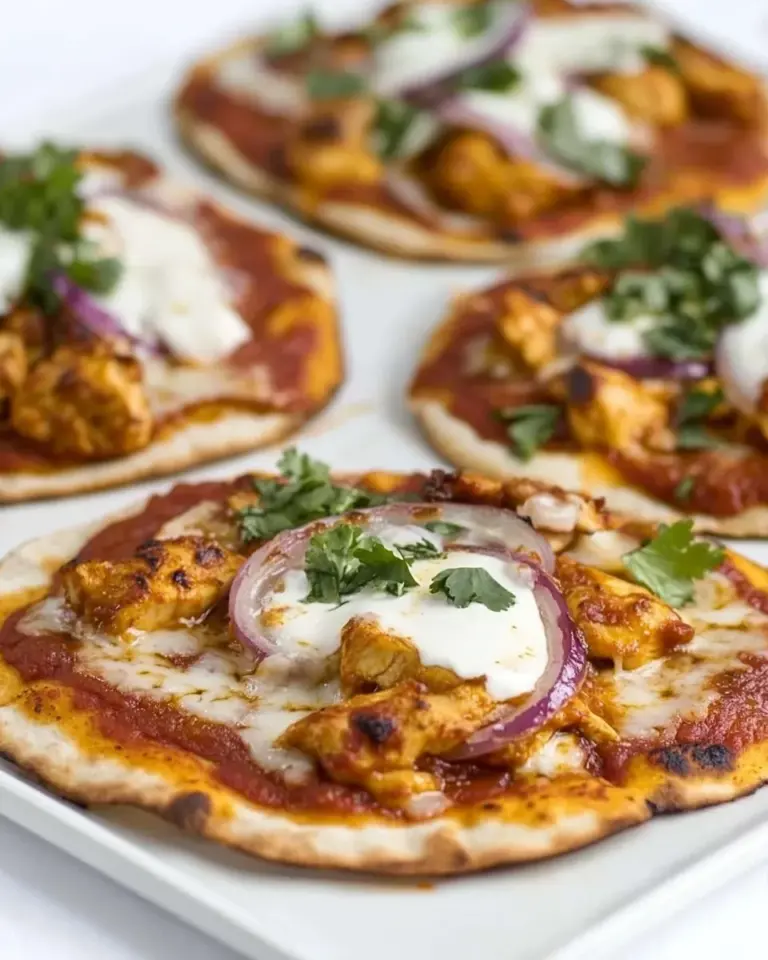 Homemade Chicken Tikka Pizzas photo