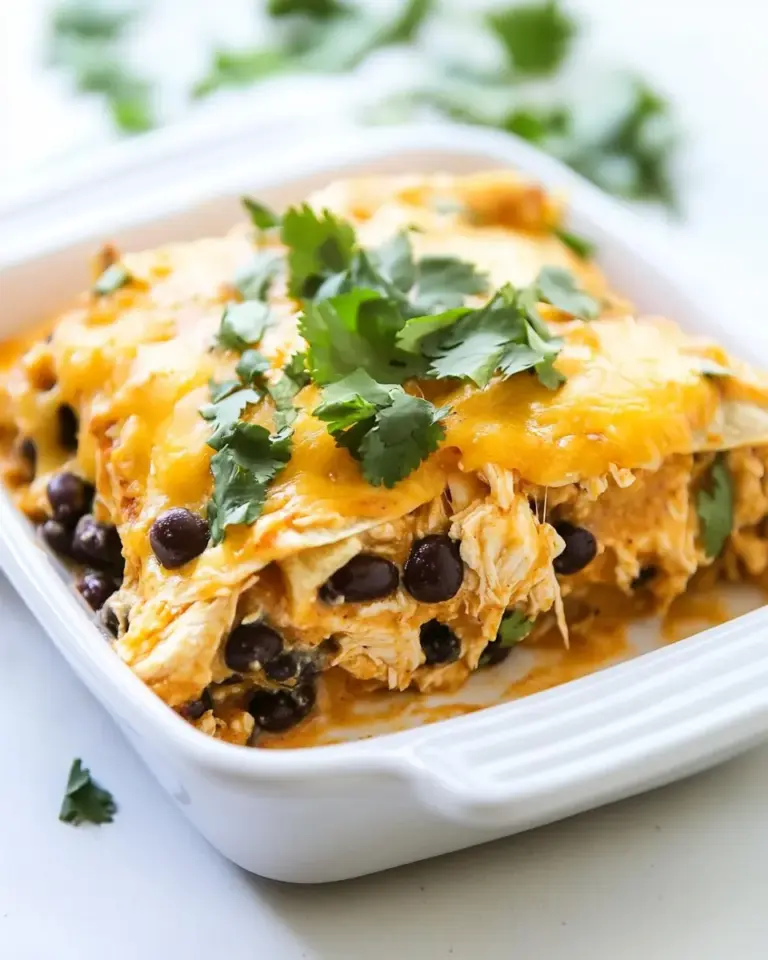 Homemade Chicken and Black Bean Enchilada Casserole photo
