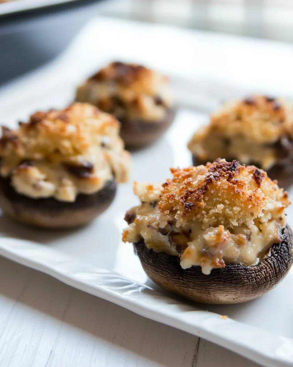 Easy Chicken and Cheese Stuffed Mushrooms recipe photo