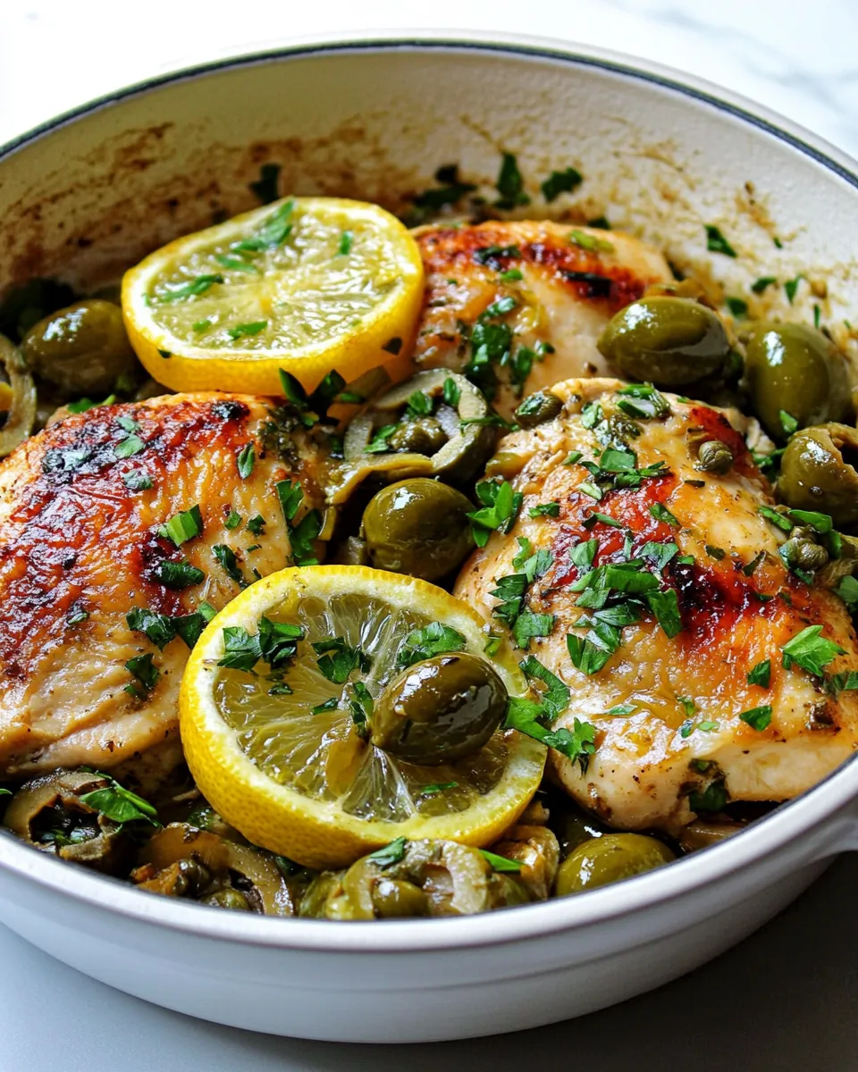 Easy Chicken with Lemon, Green Olives, and Capers recipe photo