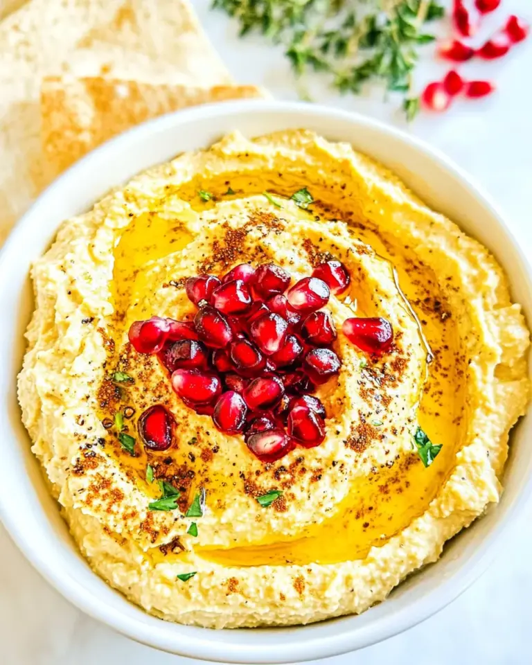Homemade Chickpea Dip with Toasted Cumin and Pomegranate photo