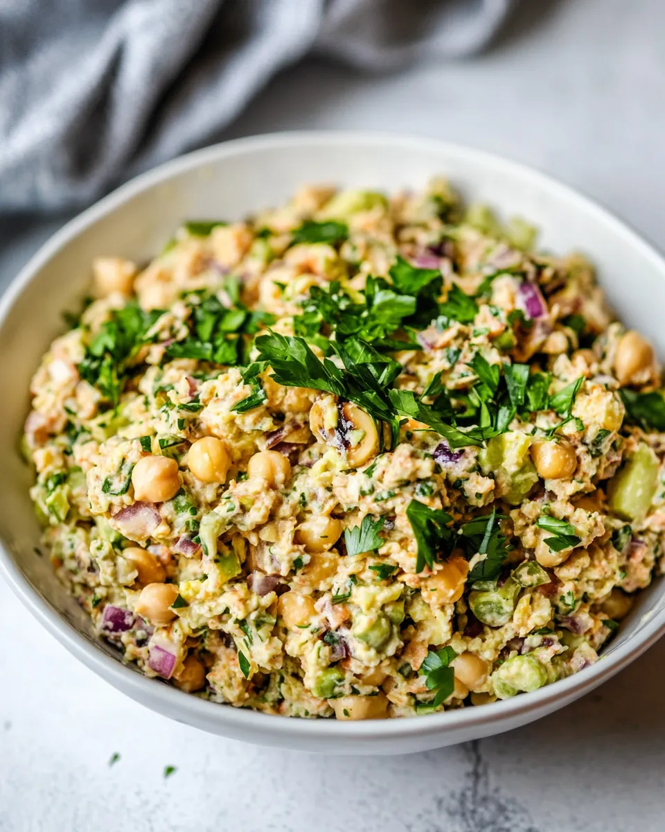 Healthy Chickpea Tuna Salad (Vegan) recipe photo