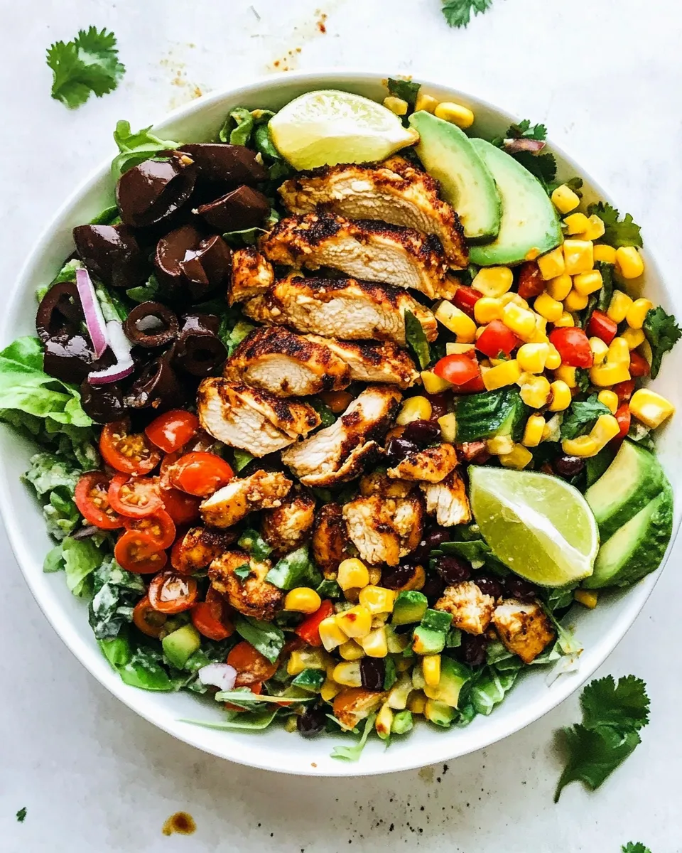 Delicious Chili Lime Chicken Salad shot