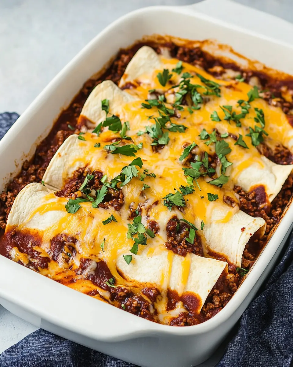 Classic Chipotle Ground Beef Enchiladas image