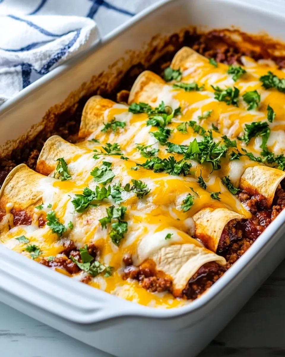 Easy Chipotle Ground Beef Enchiladas recipe photo