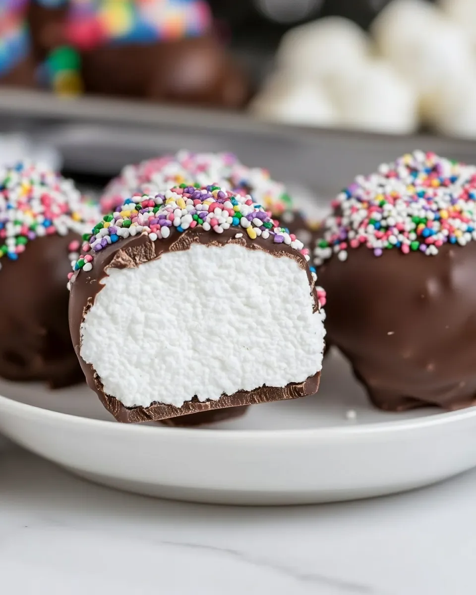 Easy Chocolate-Covered Marshmallows recipe photo