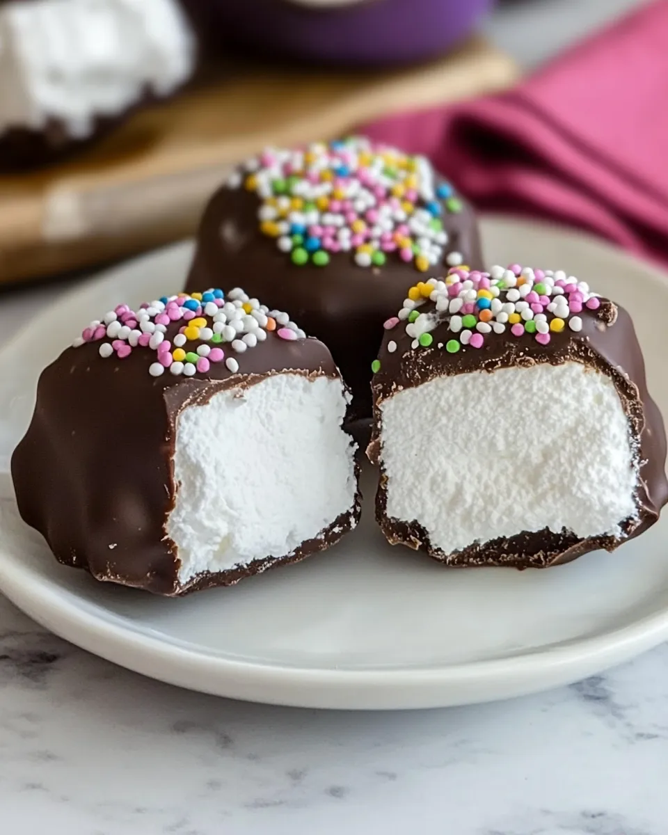 Delicious Chocolate-Covered Marshmallows shot