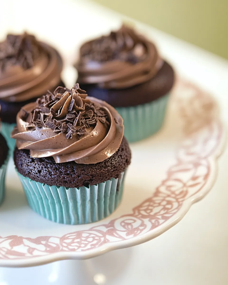 Homemade Chocolate Amaretto Cupcakes photo