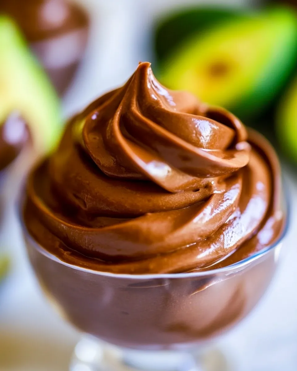 Delicious Chocolate Avocado Frosting shot