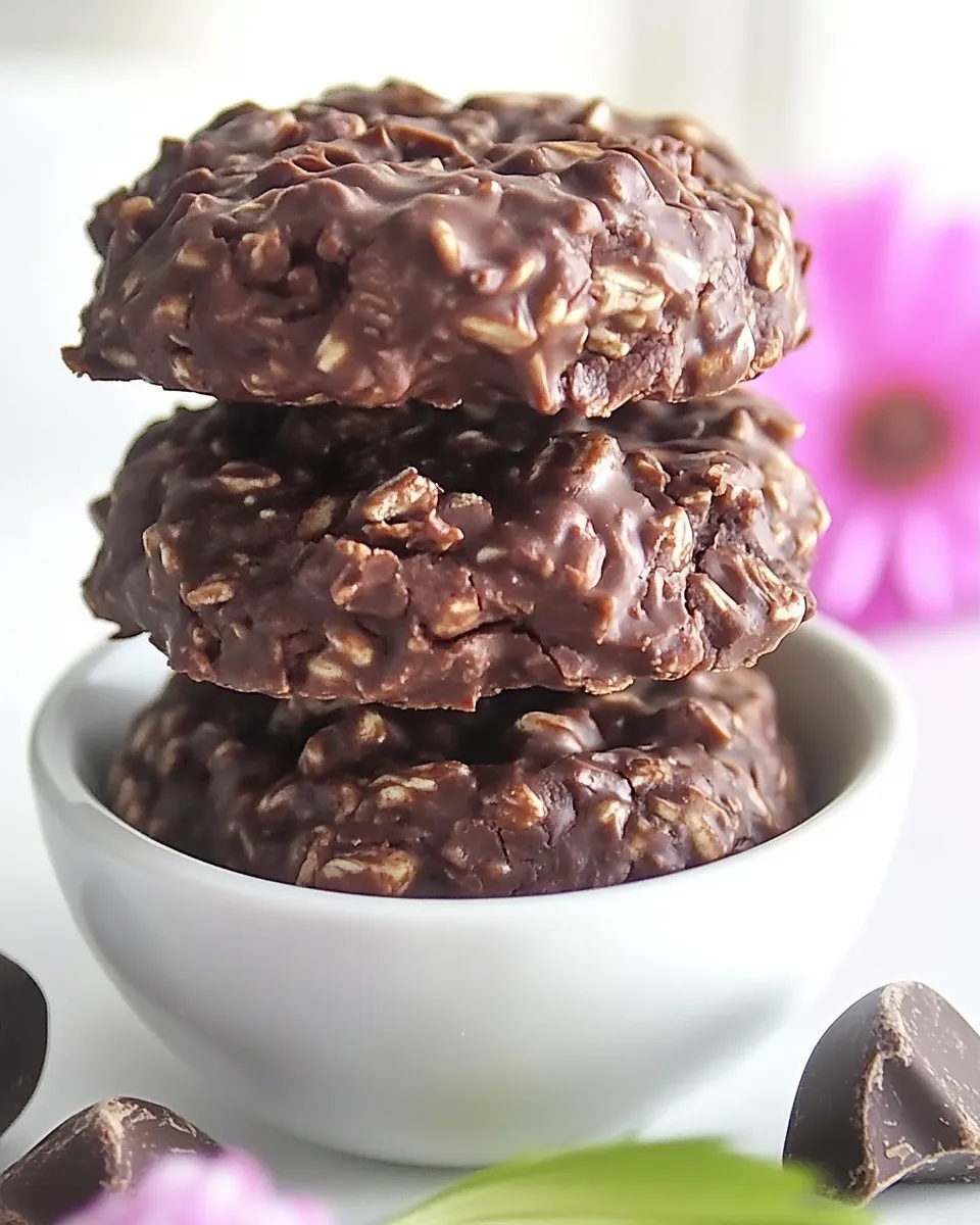Classic Chocolate Biscoff No-Bake Cookies image