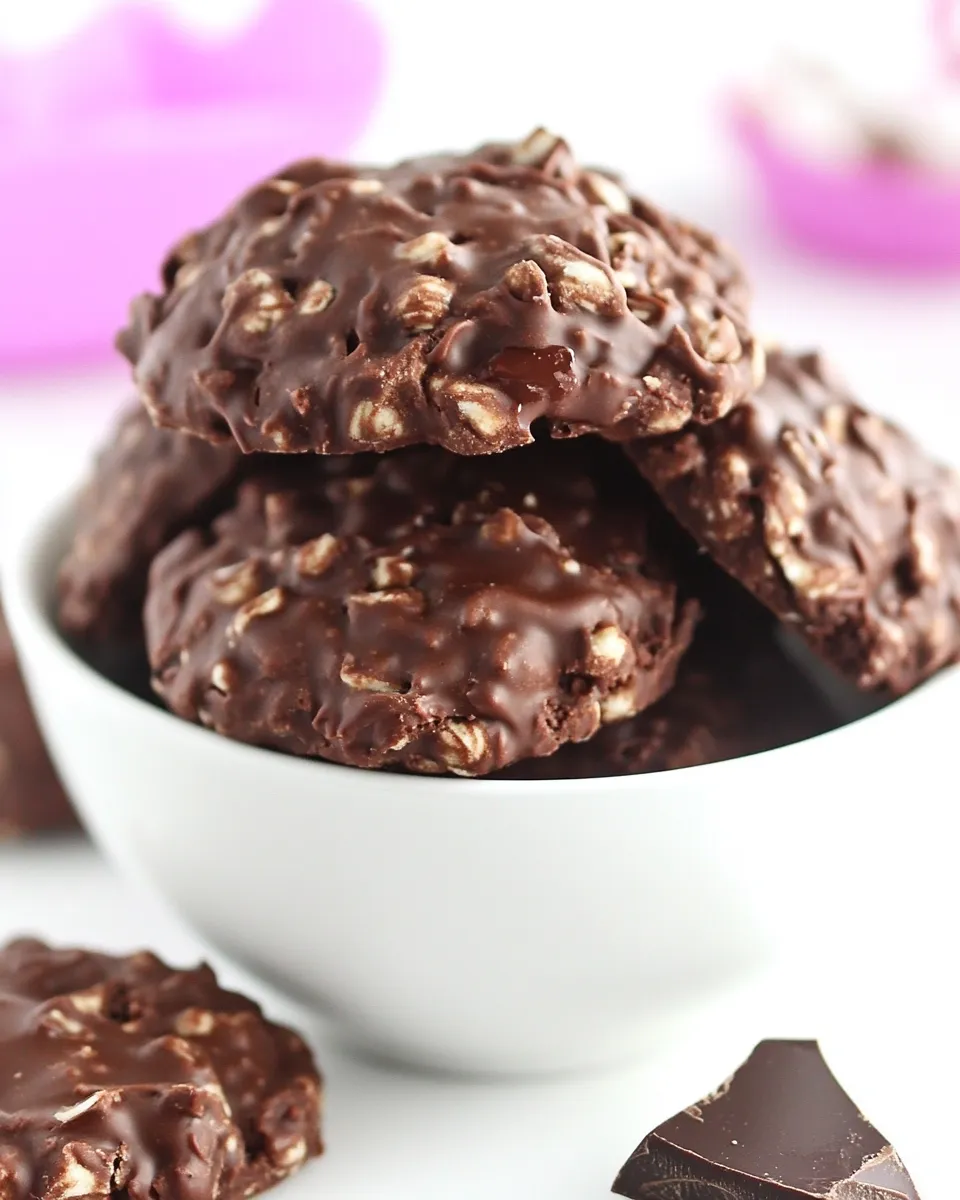 Easy Chocolate Biscoff No-Bake Cookies recipe photo