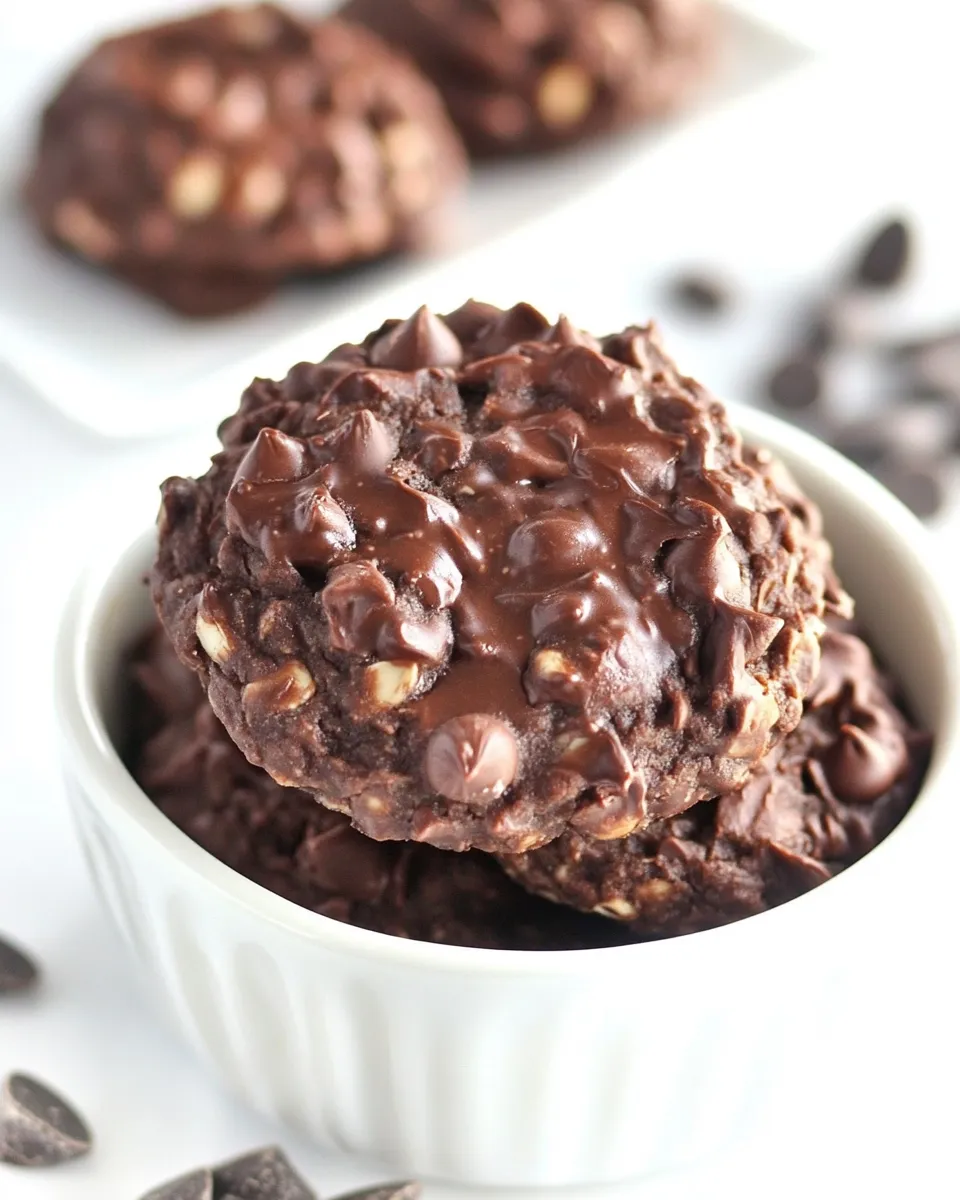 Delicious Chocolate Biscoff No-Bake Cookies shot