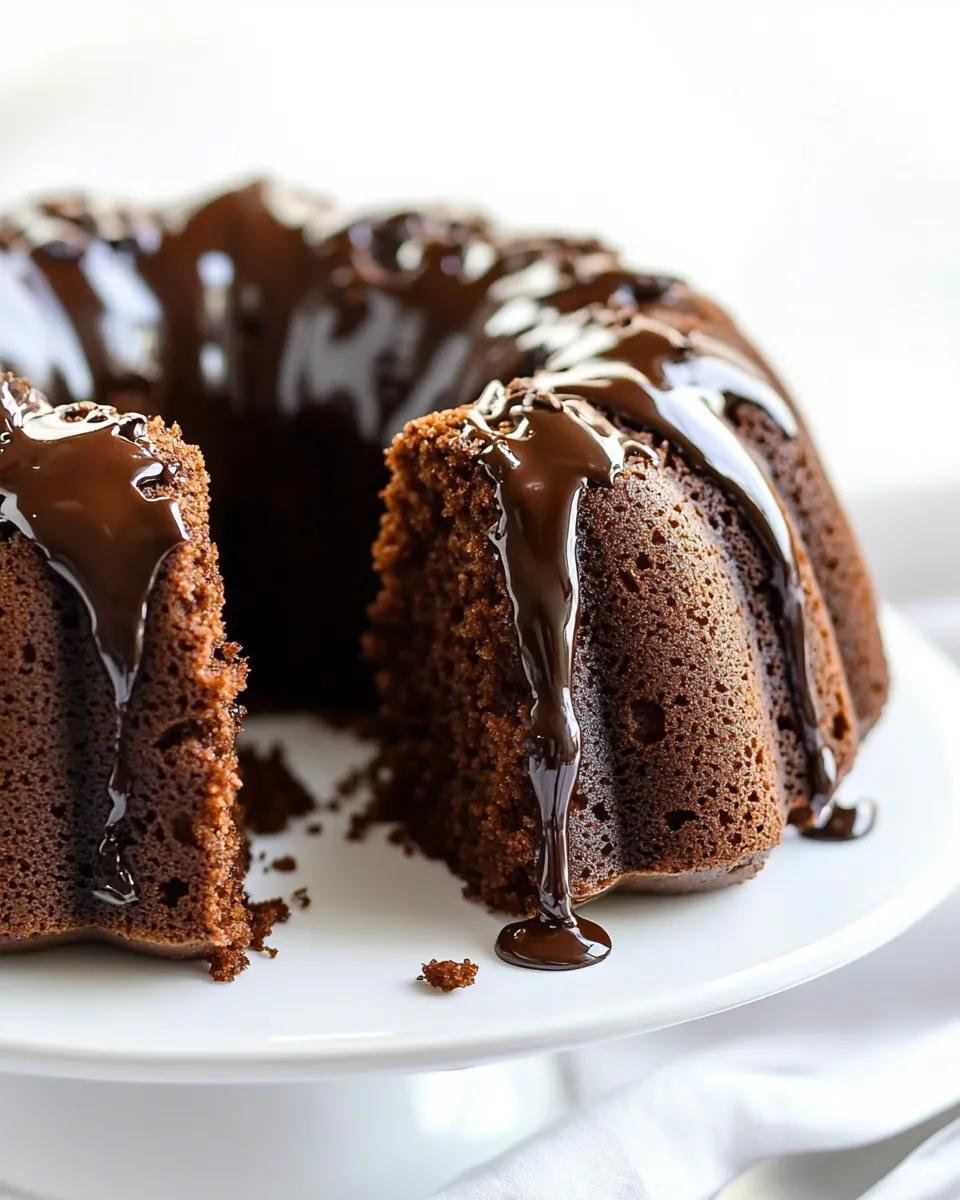 Delicious Chocolate Bundt Cake shot