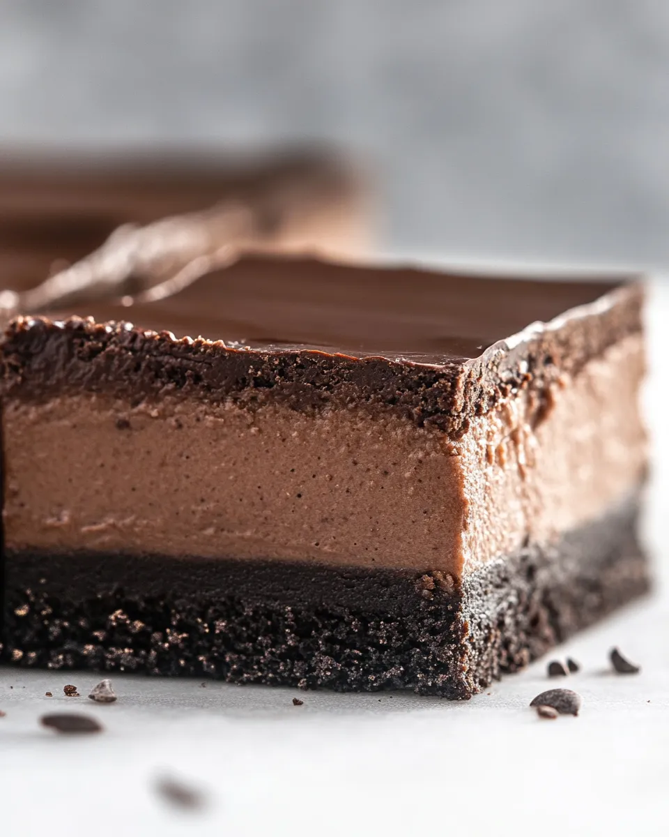 Homemade Chocolate Cheesecake Bars photo