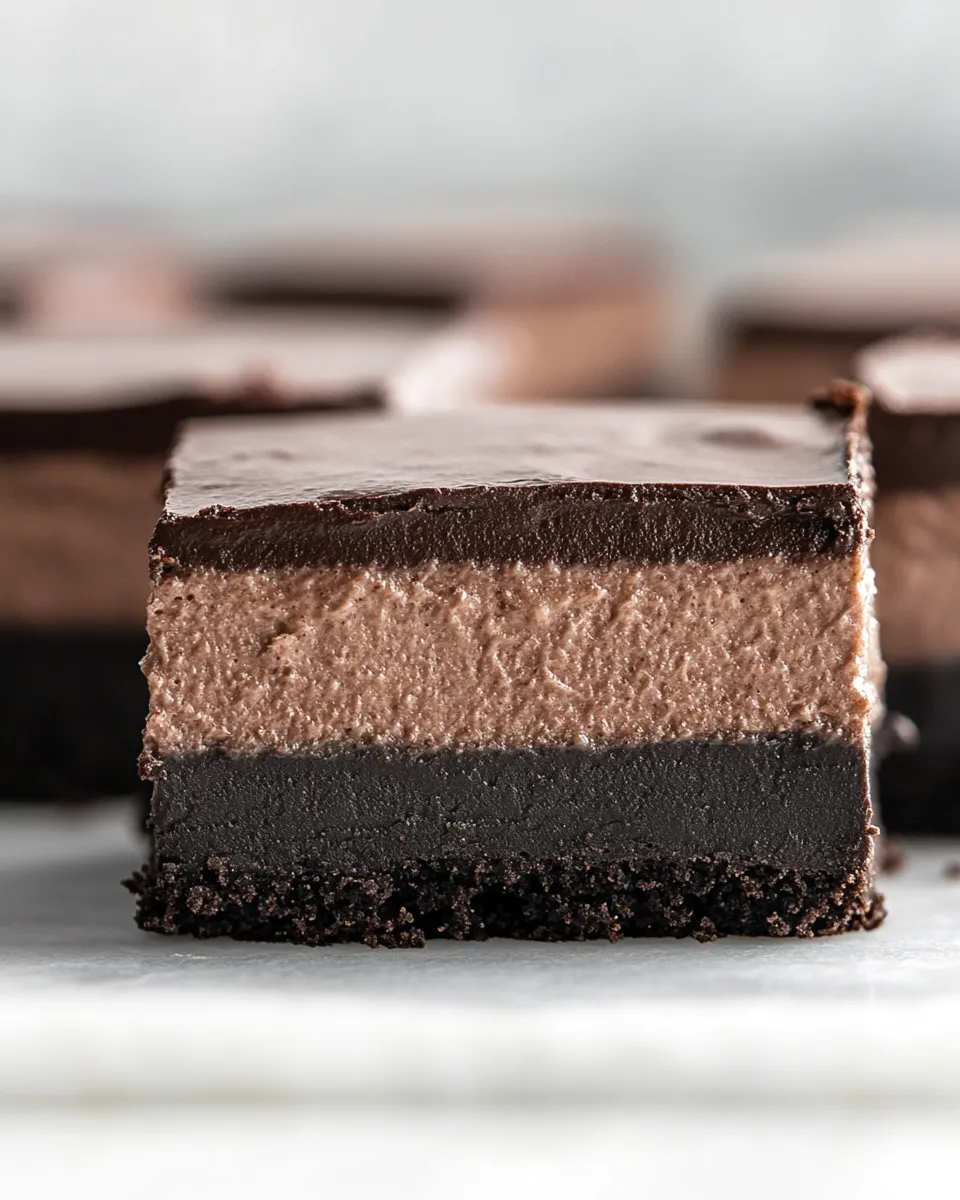 Easy Chocolate Cheesecake Bars recipe photo
