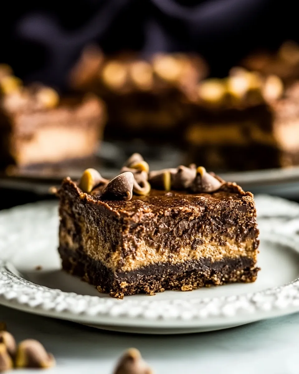 Homemade Chocolate Cheesecake Bars With Butterscotch Chips recipe photo