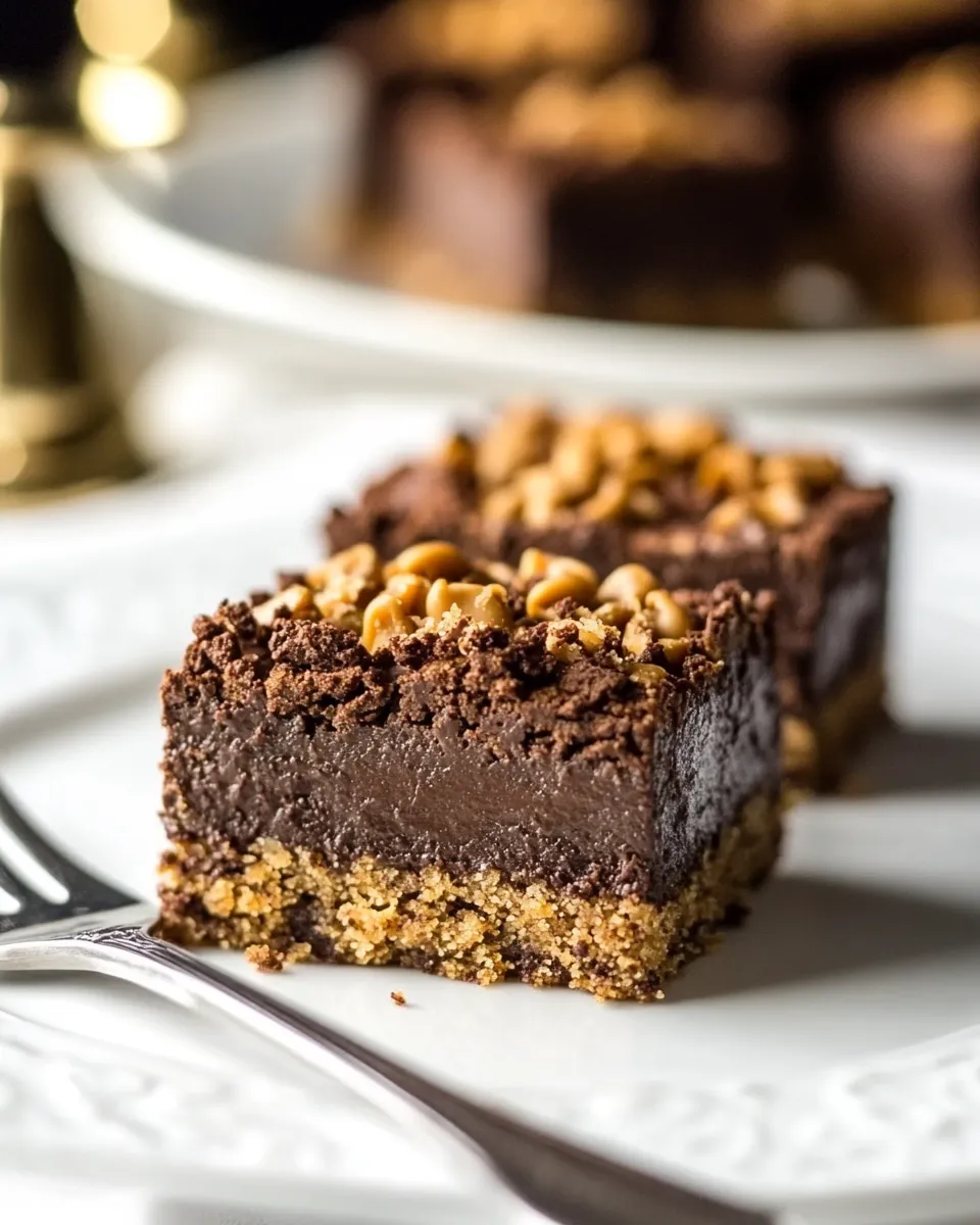 Delicious Chocolate Cheesecake Bars With Butterscotch Chips dish photo