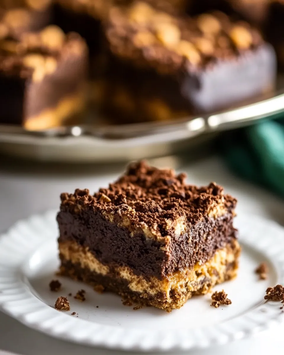 Classic Chocolate Cheesecake Bars With Butterscotch Chips image