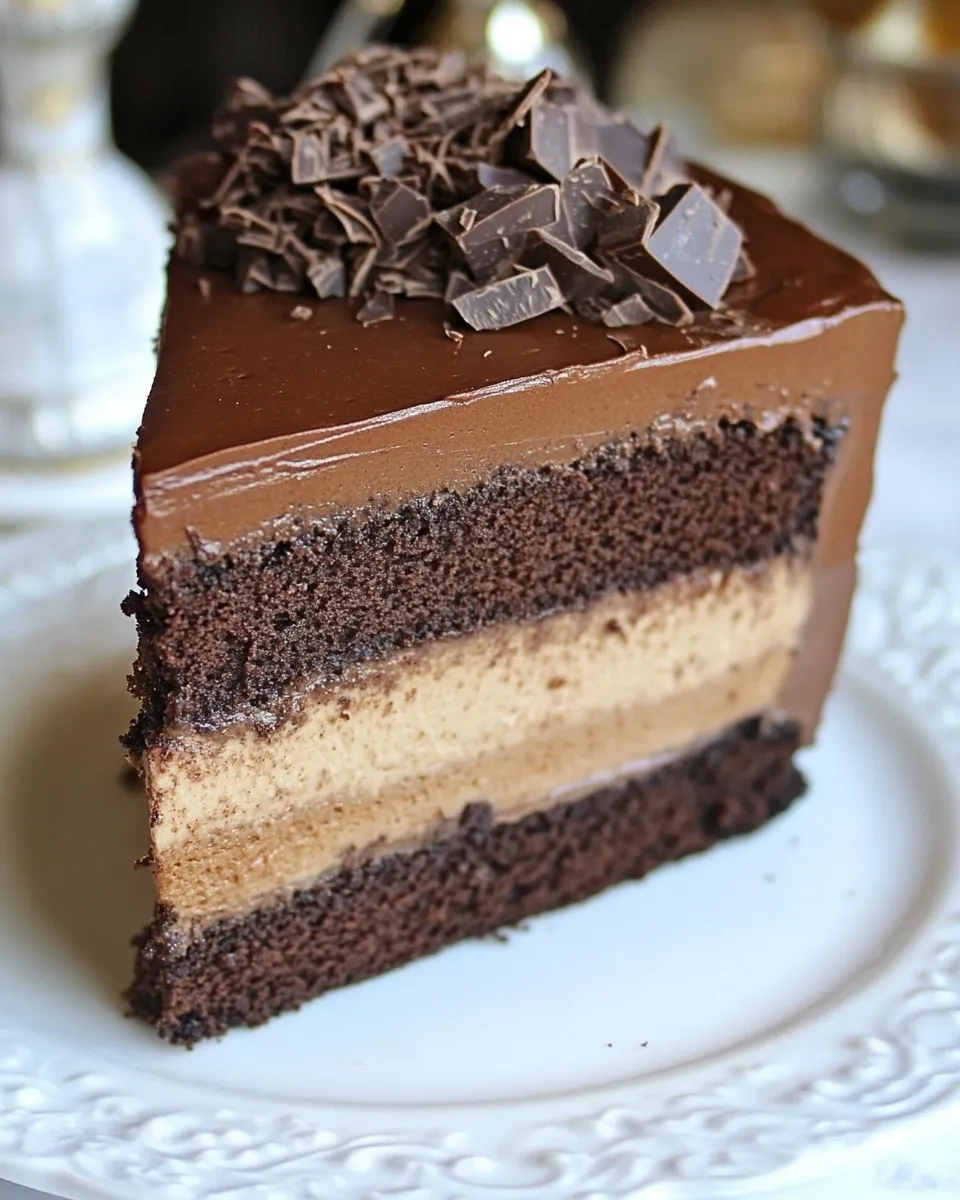 Delicious Chocolate Cheesecake Cake shot