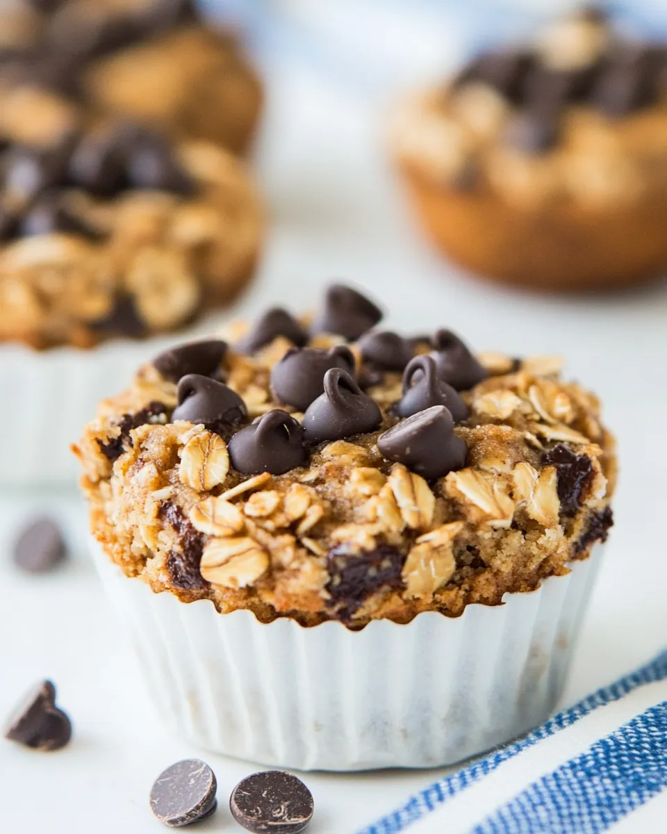 Classic Chocolate Chip Baked Oatmeal Muffins image