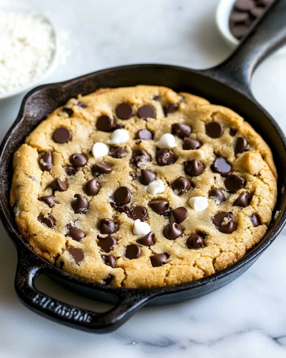 Homemade Chocolate Chip Skillet Cookie photo