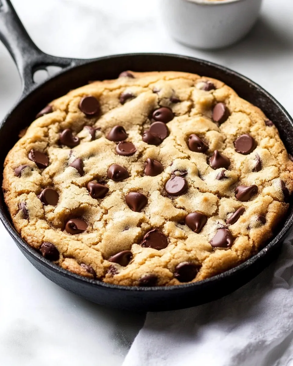 Delicious Chocolate Chip Skillet Cookie shot