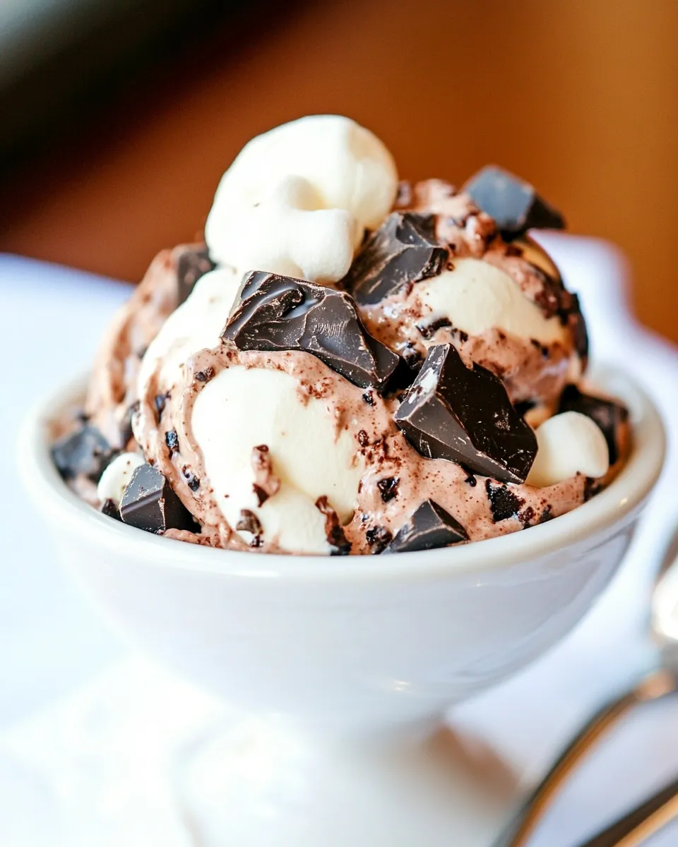 Easy Chocolate Chunk And Marshmallow Sundae Recipe shot