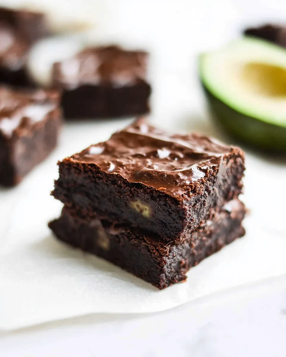 Healthy Chocolate Chunk Avocado Brownies shot
