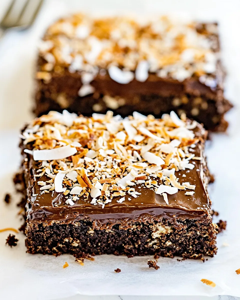 Easy Chocolate Coconut Sheet Cake recipe photo