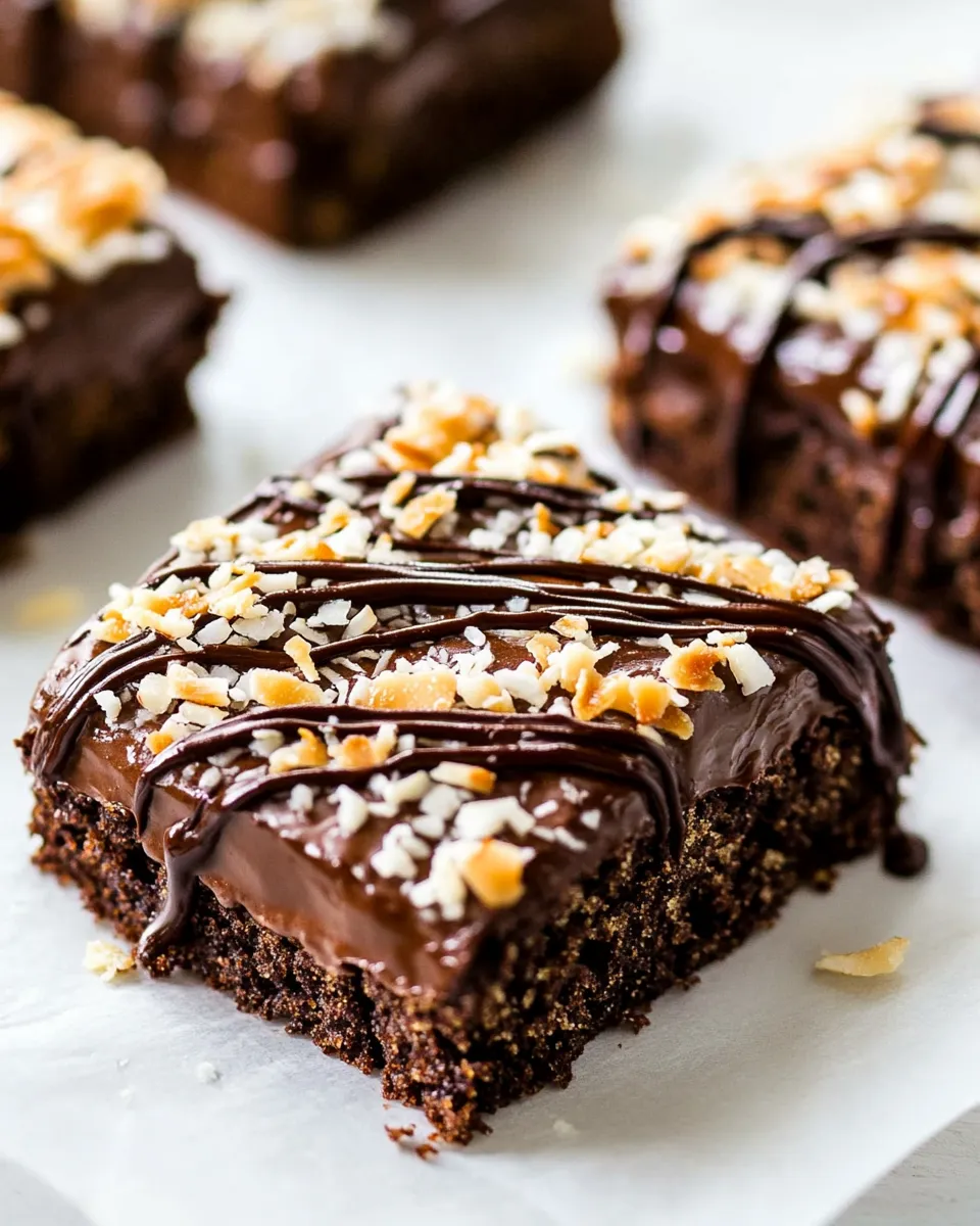 Delicious Chocolate Coconut Sheet Cake shot