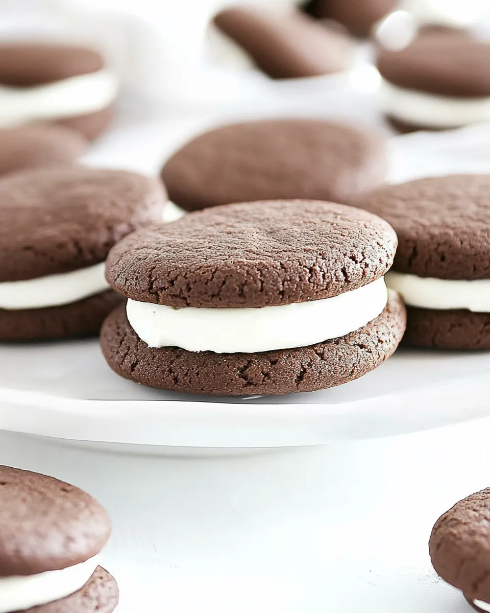 Easy Chocolate Cookies with Cream Filling Recipe shot