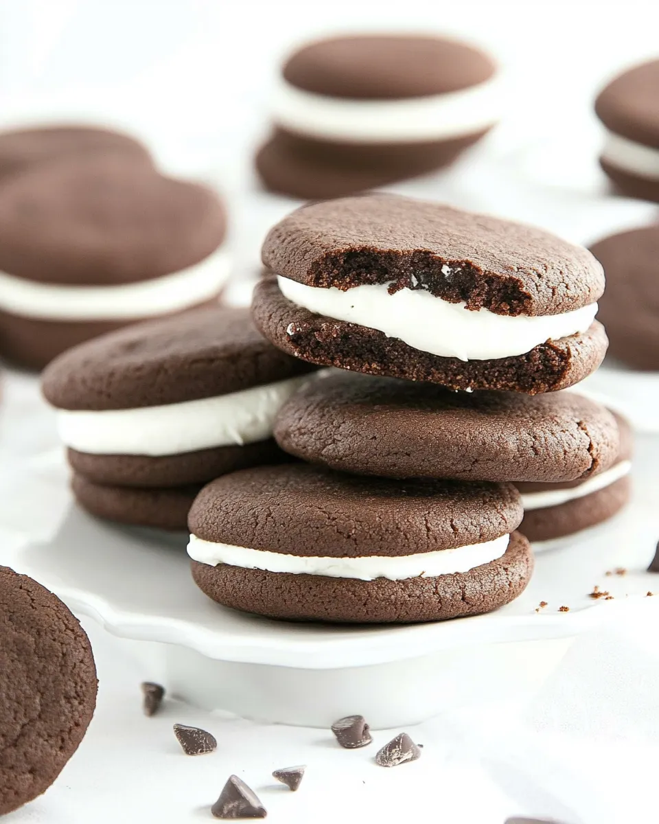 Delicious Chocolate Cookies with Cream Filling Recipe recipe photo