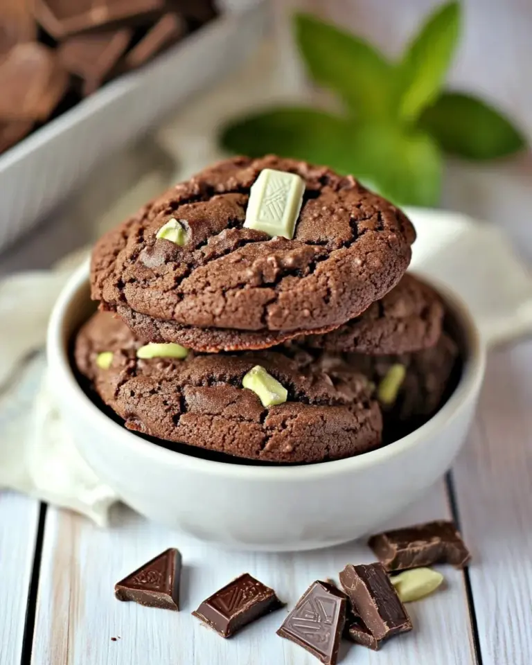 Homemade Chocolate Cookies with Thin Mints photo