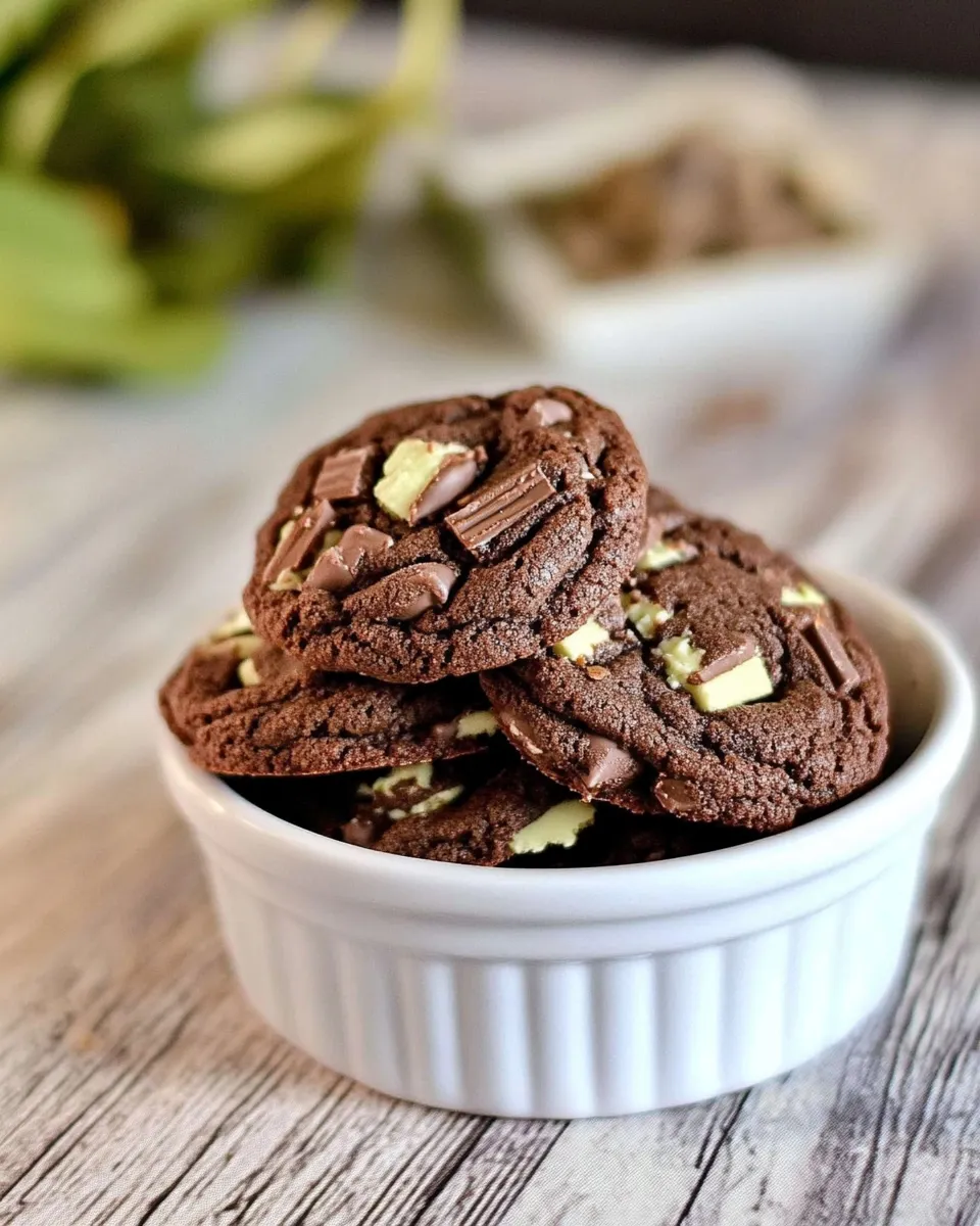 Classic Chocolate Cookies with Thin Mints recipe image