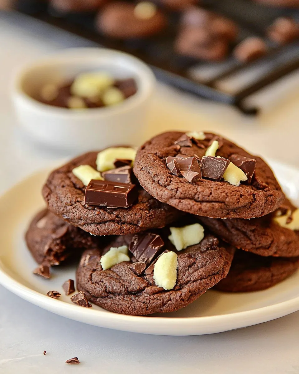 Easy Chocolate Cookies with Thin Mints dish photo