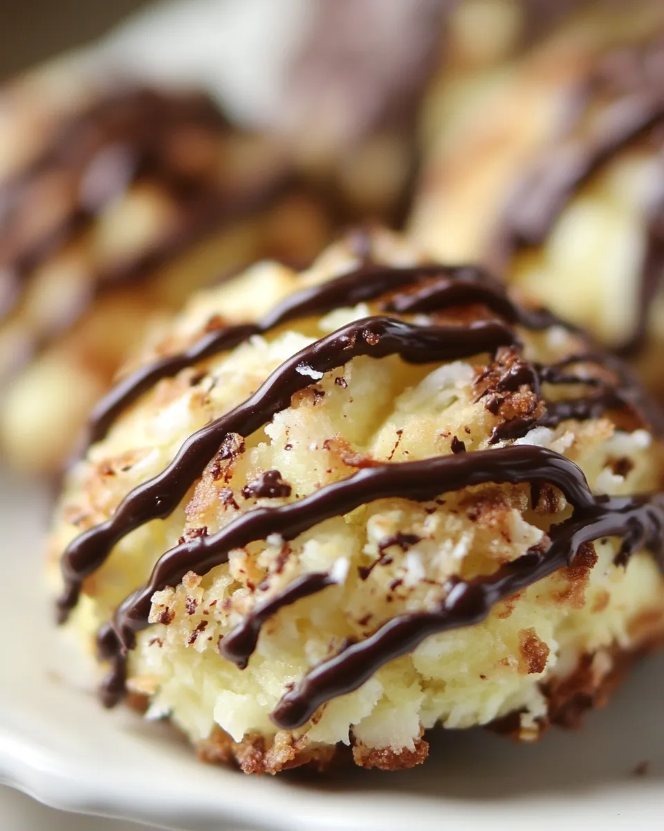 Classic Chocolate Covered Coconut Macaroons image