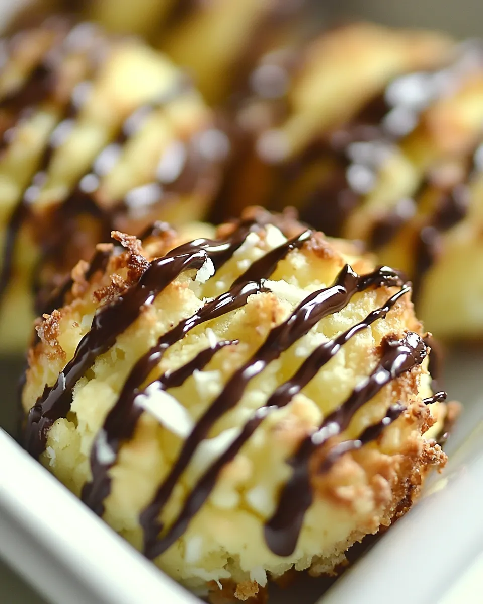 Easy Chocolate Covered Coconut Macaroons recipe photo