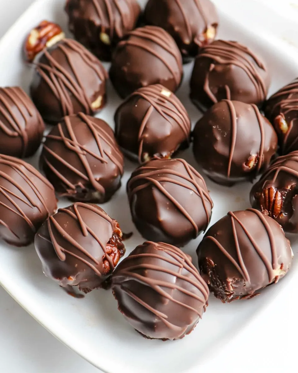 Homemade Chocolate Covered Pecan Butter Truffles photo