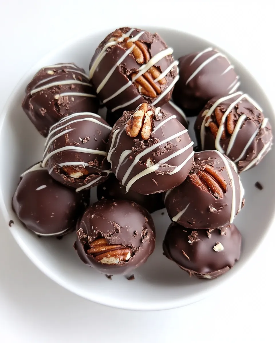 Easy Chocolate Covered Pecan Butter Truffles recipe photo