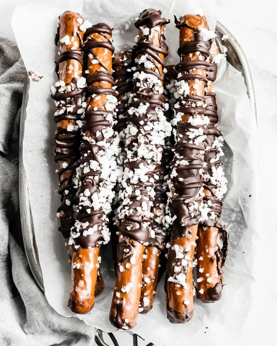 Homemade Chocolate Covered Pretzel Rods recipe photo