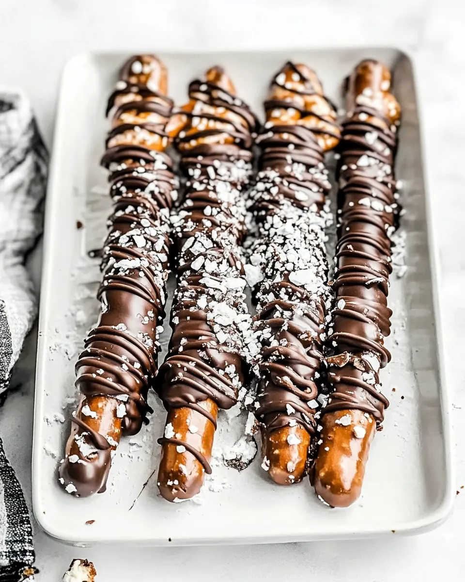 Best Chocolate Covered Pretzel Rods shot