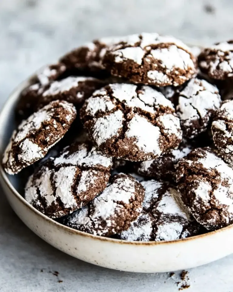 Homemade Chocolate Crinkle Cookies photo