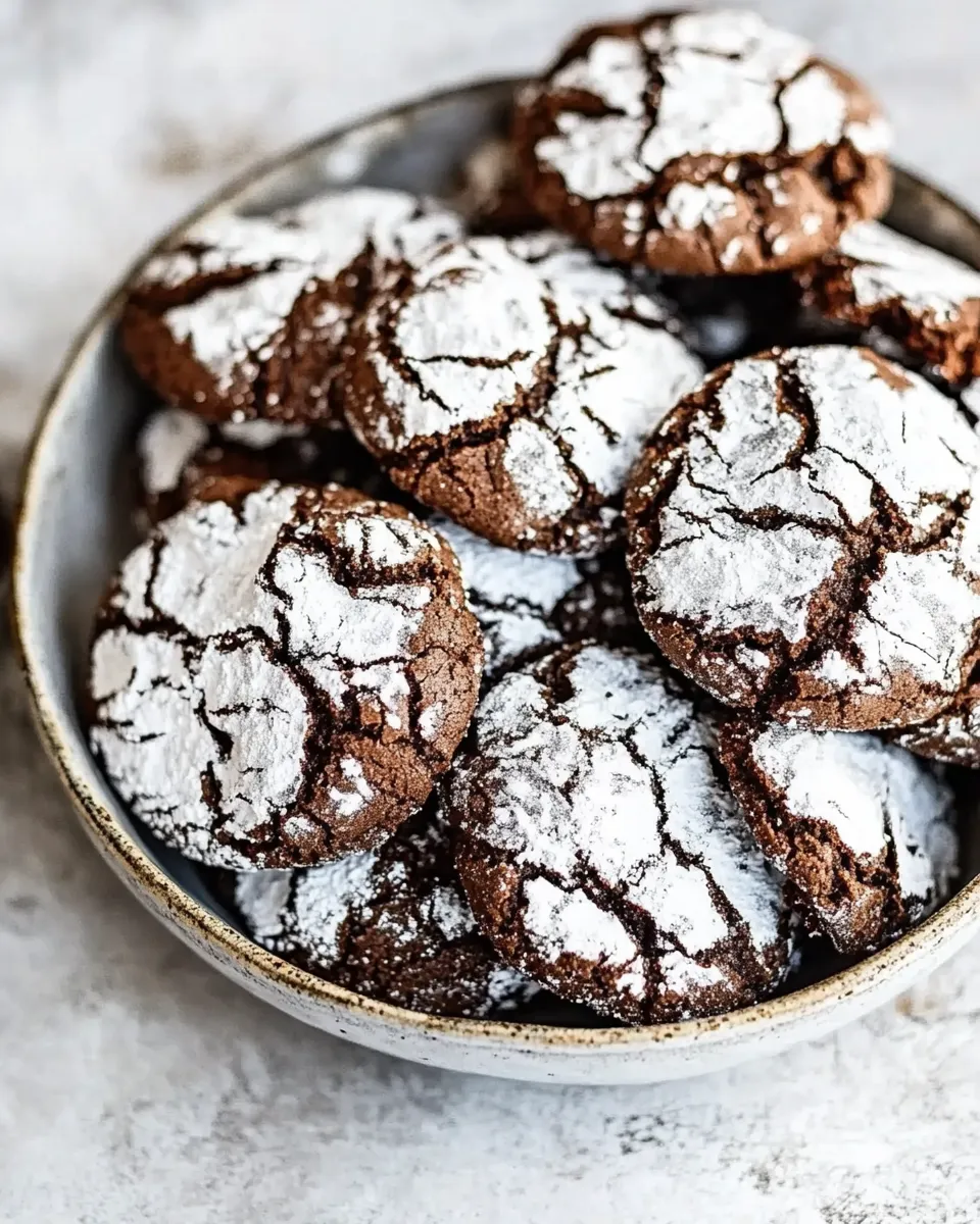 Classic Chocolate Crinkle Cookies image