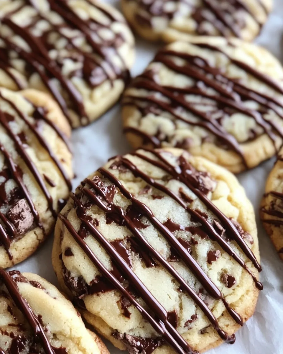 Sweet Chocolate Drizzled Toffee Chocolate Chip Cookies dish photo