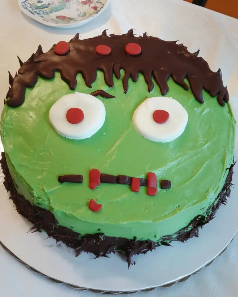 Homemade Chocolate Frankenstein Cake photo