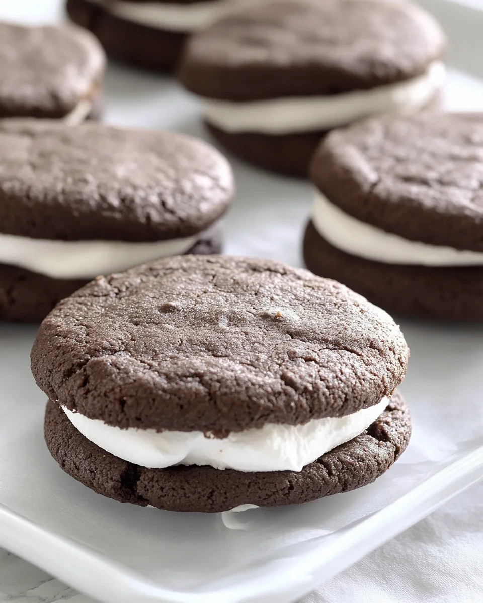Classic Chocolate Marshmallow Sandwich Cookies Recipe image